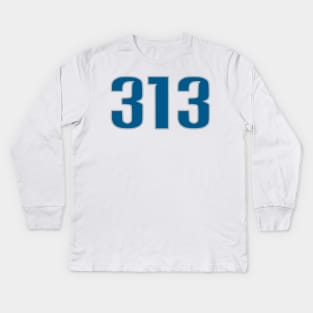 Detroit LYFE the 313!!! Kids Long Sleeve T-Shirt